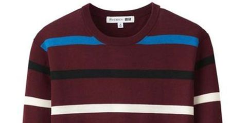 Clothing, Long-sleeved t-shirt, Sweater, Sleeve, T-shirt, Blue, Maroon, Outerwear, Jersey, Top, 