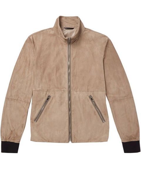 Clothing, Jacket, Outerwear, Sleeve, Leather, Beige, Leather jacket, Brown, Tan, Suede, 