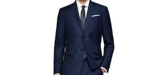 Suit, Clothing, Formal wear, Outerwear, Blazer, Tuxedo, Standing, Suit trousers, Pantsuit, Jacket, 
