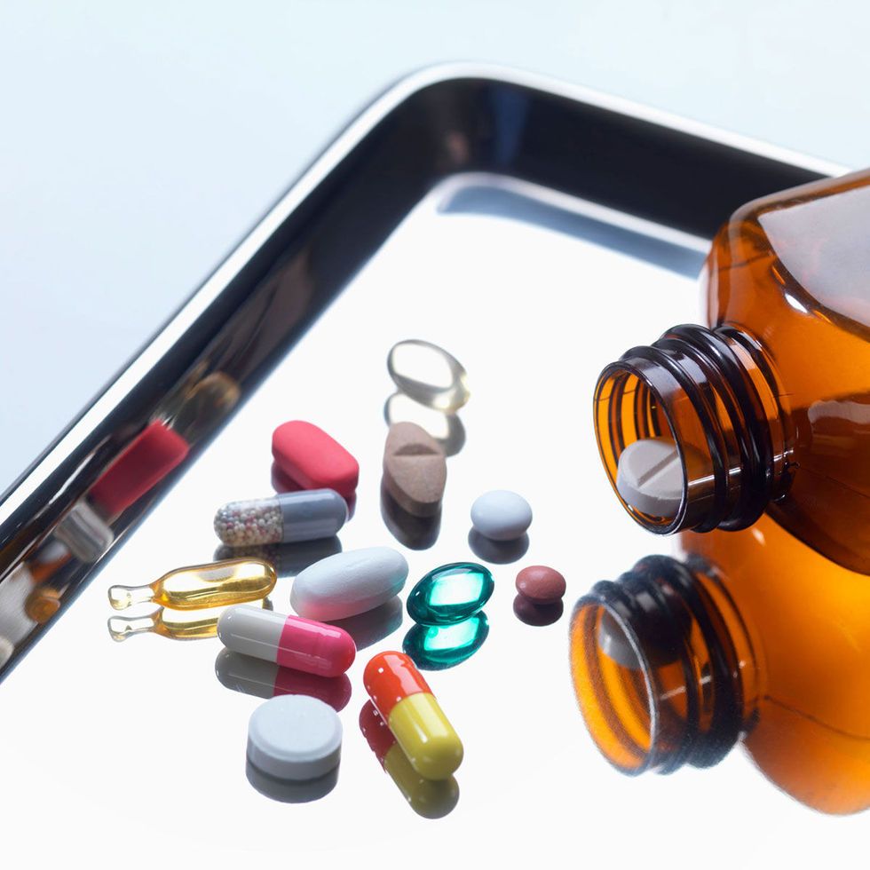 Pill, Product, Pharmaceutical drug, Medicine, Health care, Glass, Glass bottle, 