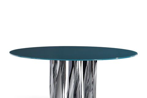 Table, Furniture, Turquoise, Coffee table, End table, Material property, Glass, Oval, 
