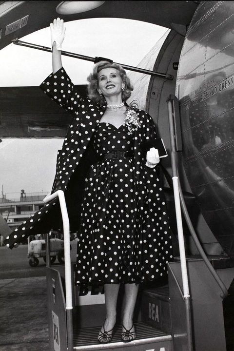 Photograph, Standing, Snapshot, Polka dot, Retro style, Black-and-white, Pattern, Design, Photography, Vintage clothing, 