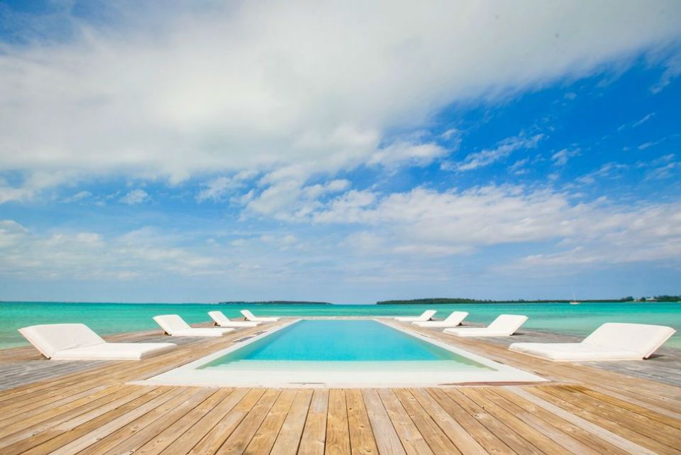 Sky, Swimming pool, Property, Sea, Azure, Vacation, Turquoise, Ocean, Caribbean, Summer, 