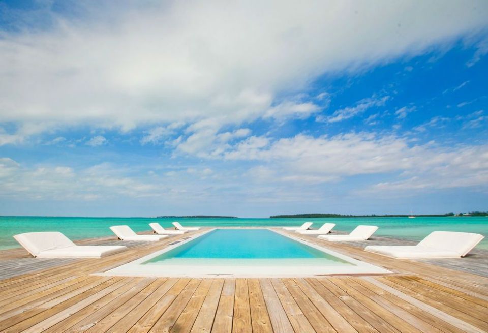 Sky, Swimming pool, Property, Sea, Azure, Vacation, Turquoise, Ocean, Caribbean, Summer, 