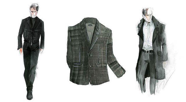 Collar, Sleeve, Textile, Standing, Coat, Style, Pattern, Formal wear, Blazer, Fashion, 