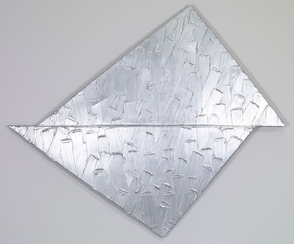 Triangle, Paper, Triangle, Origami, Silver, Paper product, 