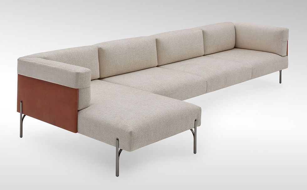 Furniture, Couch, Sofa bed, studio couch, Armrest, Beige, Auto part, Comfort, Chair, Table, 