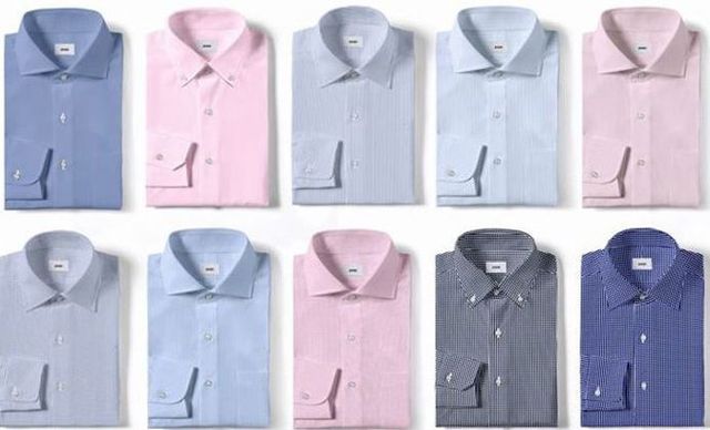 Clothing, Shirt, Pink, Dress shirt, Sleeve, Collar, Outerwear, Pattern, Pattern, Jeans, 