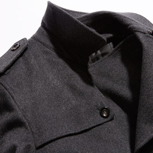 Clothing, Collar, Button, Outerwear, Coat, Trench coat, Sleeve, Overcoat, Jacket, Pocket, 