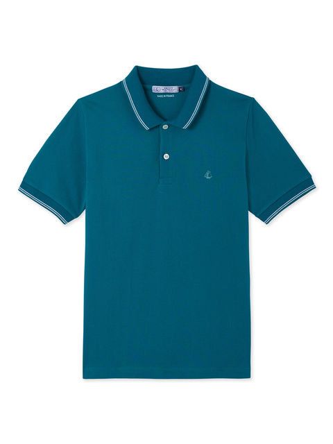 Clothing, T-shirt, Polo shirt, Blue, Green, Sleeve, Turquoise, Aqua, Collar, Product, 