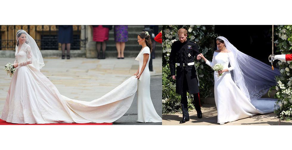 Gown, Dress, Wedding dress, Clothing, Photograph, Bride, Bridal clothing, Shoulder, Veil, A-line, 