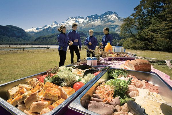 Meal, Dish, Food, Cuisine, Lunch, Buffet, Tourism, Picnic, Recreation, Mountain range, 