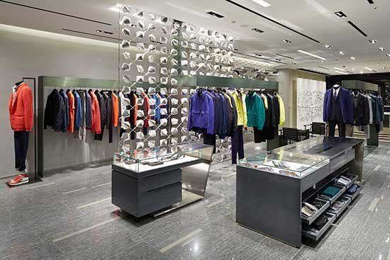 Clothes hanger, Fashion, Ceiling, Outlet store, Retail, Boutique, Collection, Silver, Fashion design, 