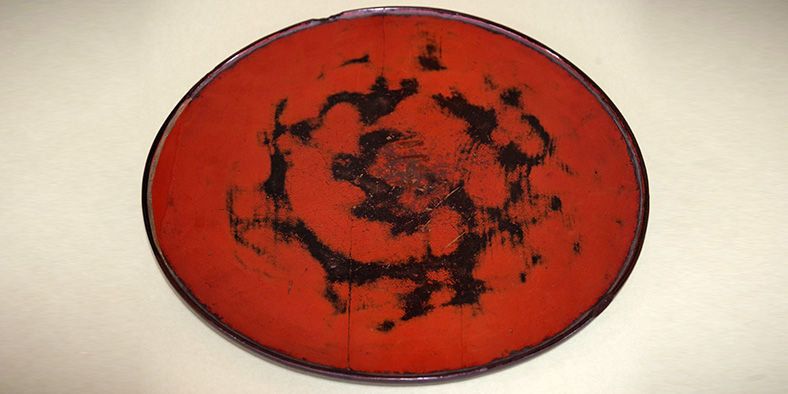 Red, Circle, Platter, Plate, 