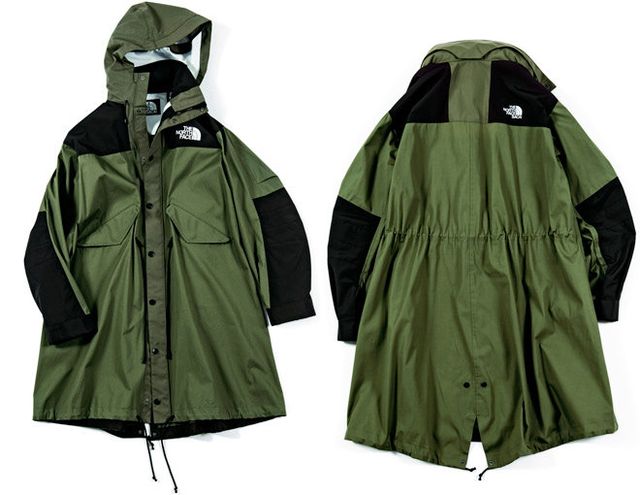 Clothing, Outerwear, Green, Jacket, Hood, Sleeve, Rain suit, Hiking equipment, Costume design, Raincoat, 