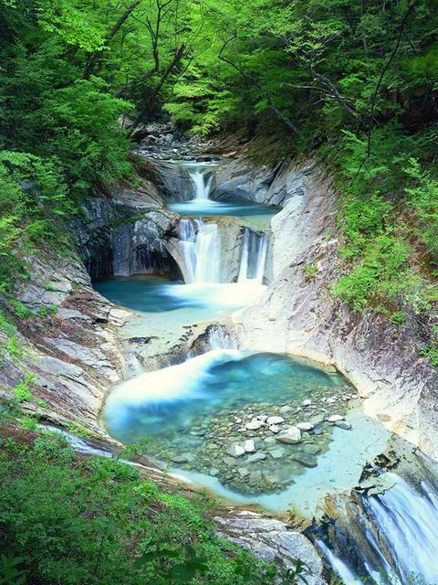Waterfall, Body of water, Water resources, Natural landscape, Nature, Water, Watercourse, Nature reserve, Vegetation, Stream, 