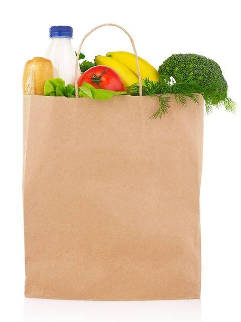 Shopping bag, Bag, Paper bag, Luggage and bags, Packaging and labeling, Plant, Vegan nutrition, Leaf vegetable, 