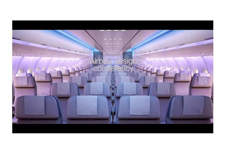 Purple, Aisle, Airplane, Ceiling, Vehicle, Airliner, Aircraft, Airline, 