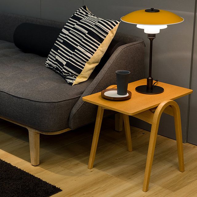 Furniture, Chair, Table, Floor, Plywood, Interior design, Yellow, Wood, Lighting, Design, 