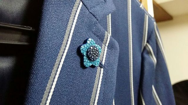 Collar, Textile, Pattern, Electric blue, Teal, Aqua, Turquoise, Button, Stitch, Sweater, 