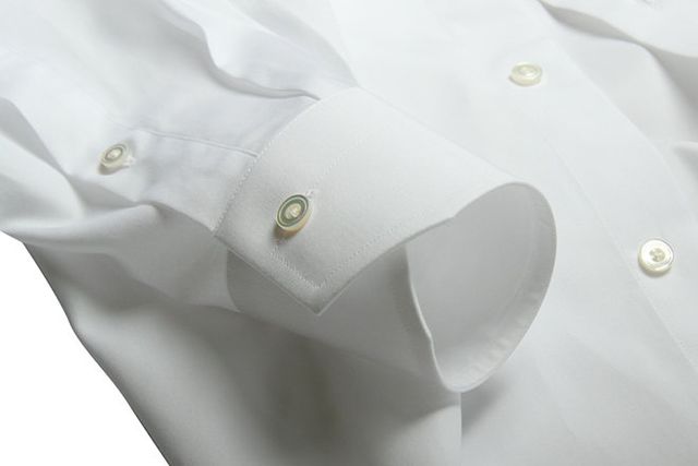 Dress shirt, Collar, White, Button, Silver, 