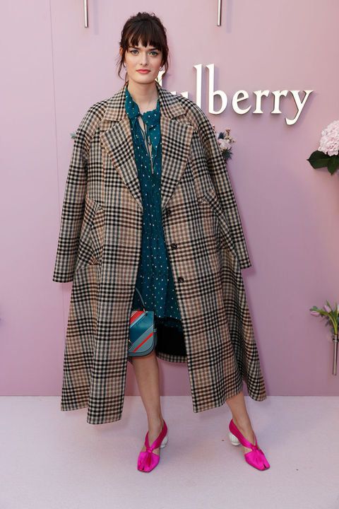 Clothing, Pink, Outerwear, Fashion, Coat, Overcoat, Design, Footwear, Fashion design, Fashion model, 