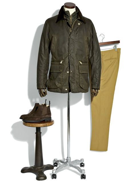 Clothing, Jacket, Outerwear, Leather jacket, Leather, Coat, Sleeve, Textile, Beige, Zipper, 