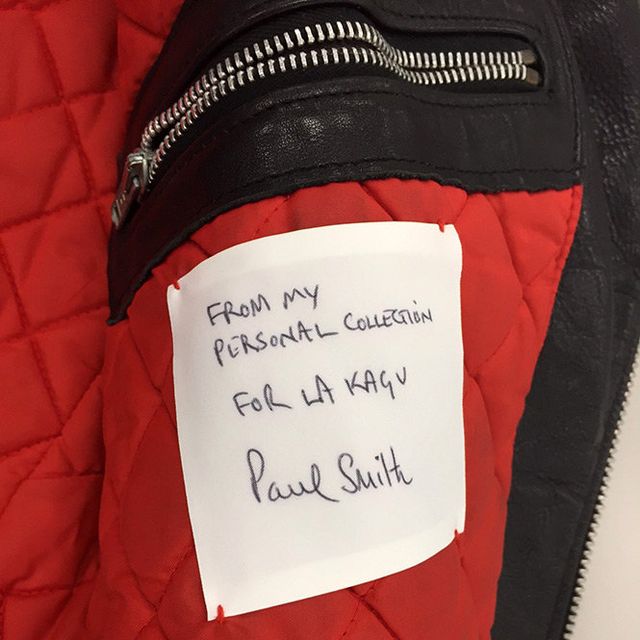 Red, Text, Jacket, Font, Label, Leather jacket, 