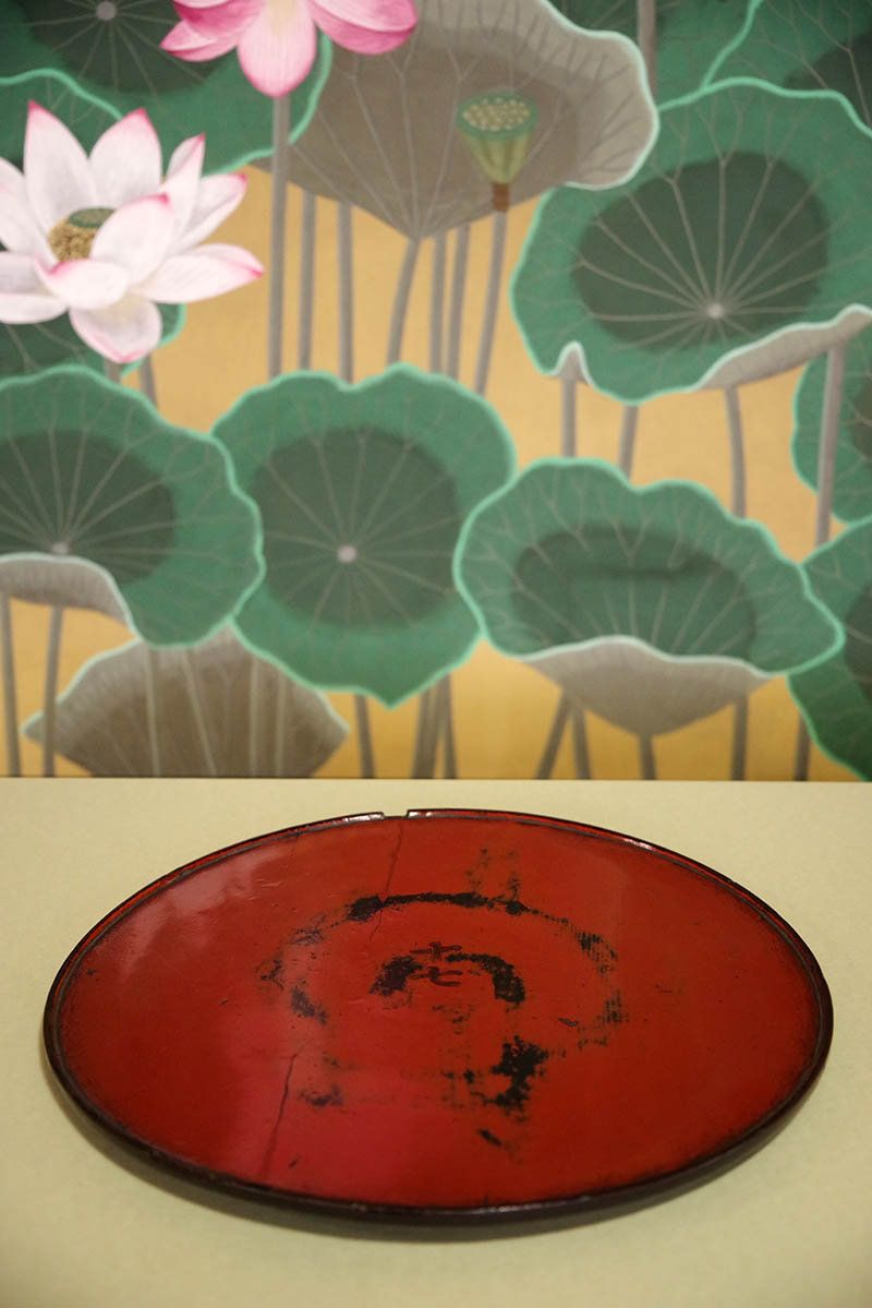 Red, Plate, Dishware, Leaf, Botany, Flower, Plant, Tableware, Illustration, water lily, 
