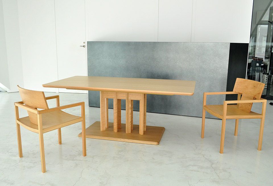 Furniture, Table, Room, Desk, Chair, Interior design, Plywood, Design, Material property, Coffee table, 