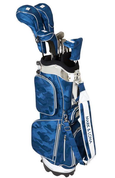 Golf equipment, Golf bag, Golf club, Sports equipment, Electric blue, Personal protective equipment, Iron, 