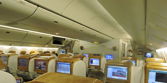 Airline, Aircraft cabin, Air travel, Room, Business jet, Cabin, Aerospace engineering, Ceiling, Vehicle, Airplane, 
