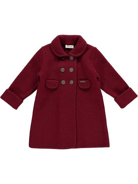 Clothing, Outerwear, Sleeve, Coat, Maroon, Red, Woolen, Overcoat, Collar, Button, 