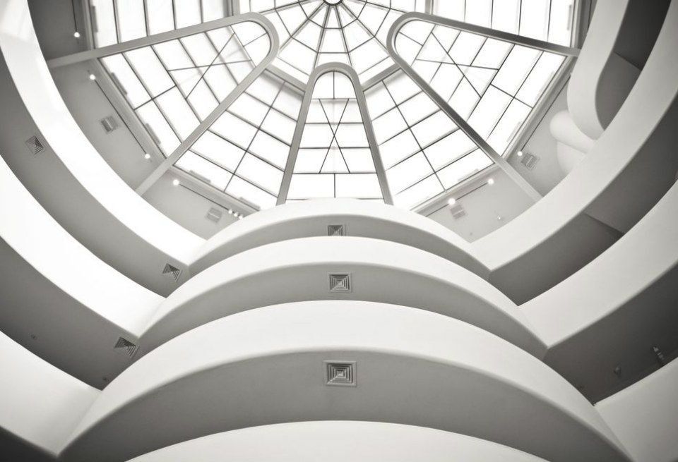 Ceiling, Architecture, Daylighting, Symmetry, Roof lantern, Building, Window, Arch, Glass, Dome, 