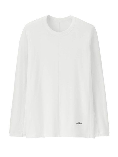 Clothing, White, Sleeve, Outerwear, T-shirt, Neck, Blouse, Top, Beige, Long-sleeved t-shirt, 