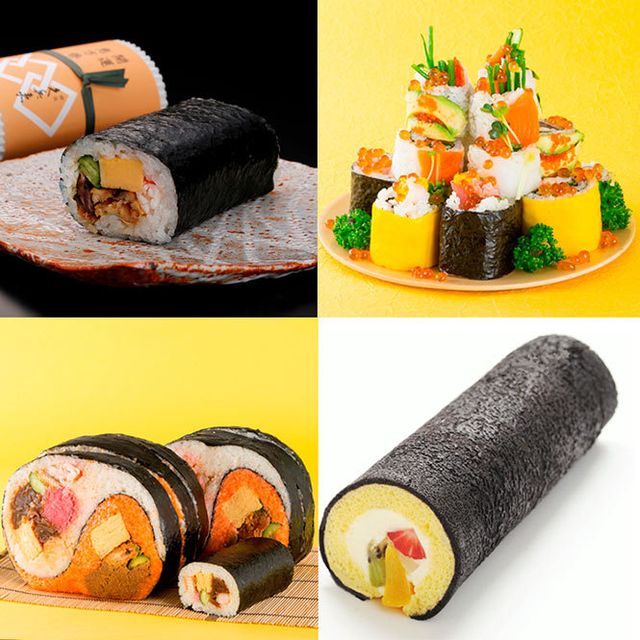 Gimbap, Sushi, Dish, Cuisine, Food, California roll, Comfort food, Japanese cuisine, Ingredient, À la carte food, 