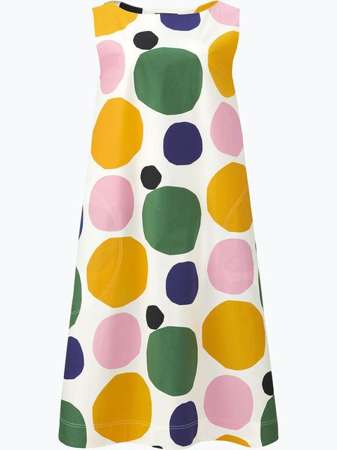 Pattern, Yellow, Polka dot, Day dress, Design, Dress, Pattern, 