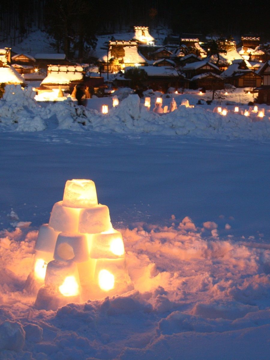 美山かやぶきの里 雪灯廊