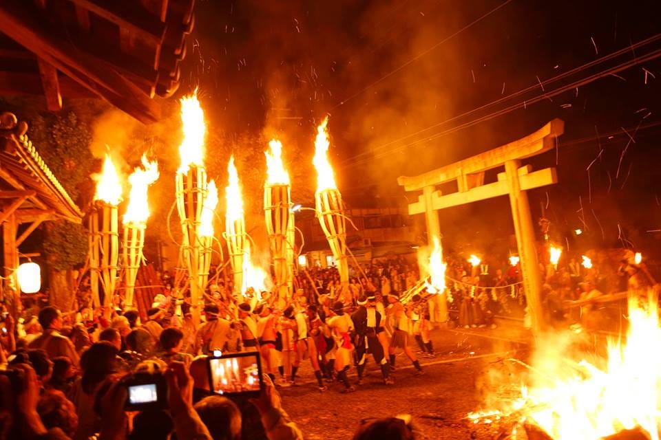 神事に参らっしゃれ 鞍馬の火祭 毎年1