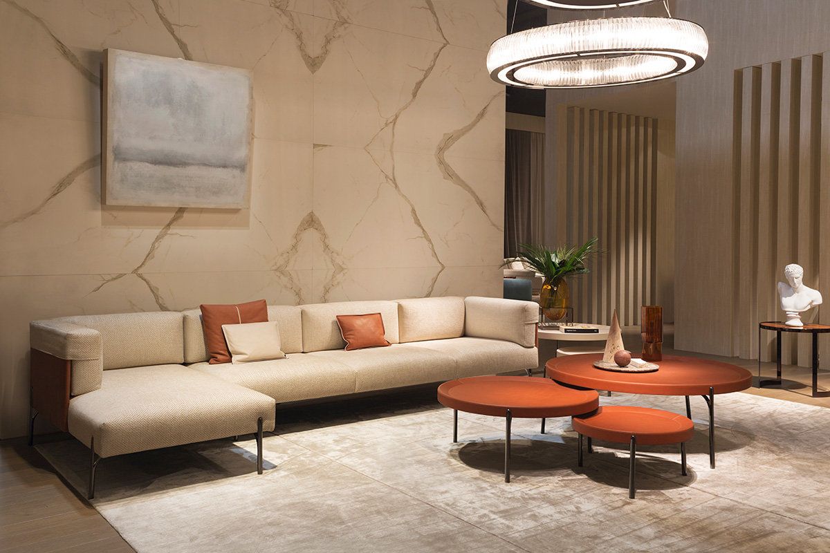 FENDI CASA】フェンディ カーサ 2.5人掛けソファ ファブリック