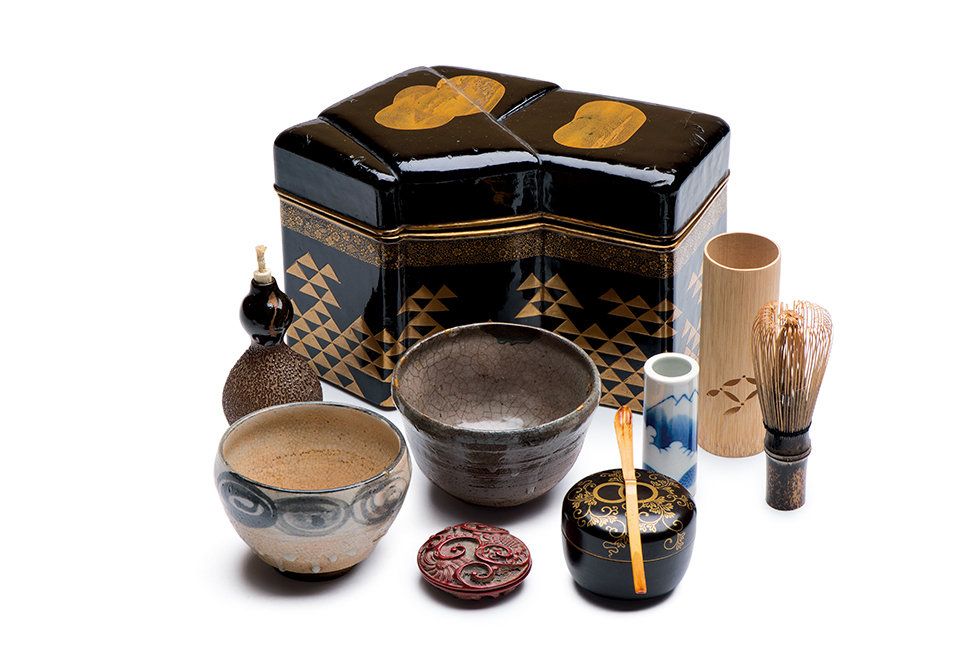 Amazon.co.jp: 時代 網代 竹編 茶籠 野点 煎茶籠 御所籠 茶箱