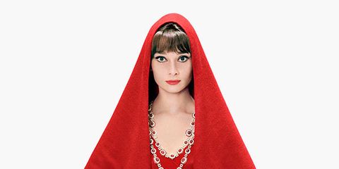 Clothing, Red, Outerwear, Maroon, Hood, Costume, Cape, Fur, Sleeve, Fashion accessory, 