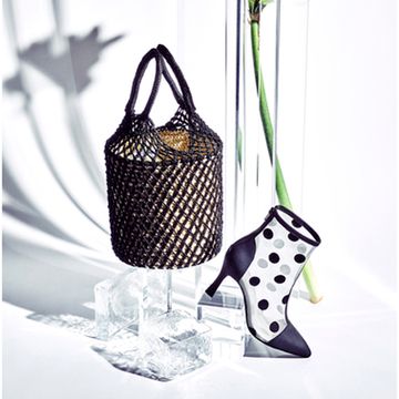 Product, Design, Bag, Footwear, Black-and-white, Pattern, Fashion accessory, 