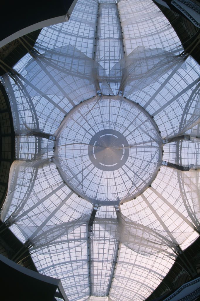Daylighting, Architecture, Ceiling, Symmetry, Pattern, Design, Glass, Circle, Dome, Building, 
