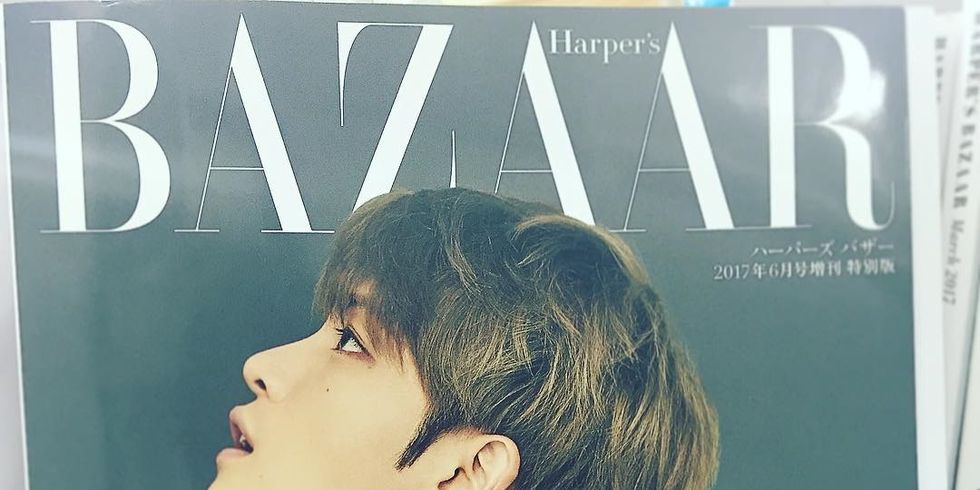 Magazine, Album cover, Chin, Hairstyle, Forehead, Book cover, Poster, Publication, Black hair, 