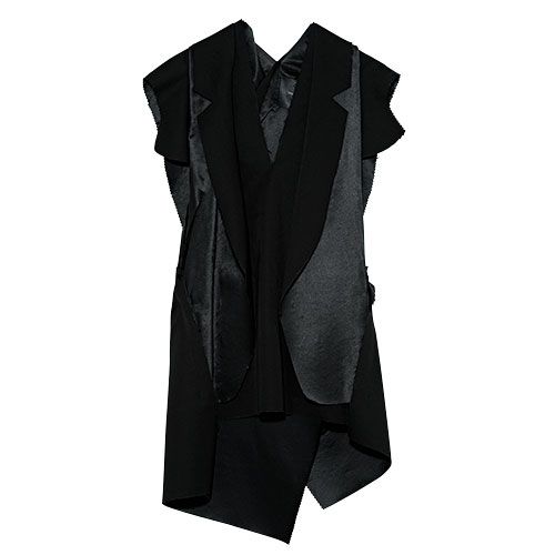 Collar, Sleeve, Outerwear, Jacket, Vest, Black, Button, Fashion design, Leather, Pocket, 