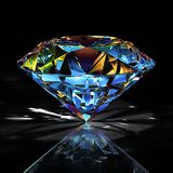 Diamond, Blue, Gemstone, Fashion accessory, Jewellery, Glass, Still life photography, Symmetry, Crystal, Fractal art, 
