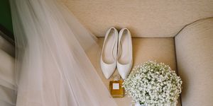 Bouquet, Flower, Cut flowers, Wedding ceremony supply, Plant, Textile, Ceremony, Dress, Marriage, Bride, 
