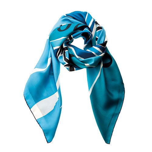 Collar, Turquoise, Aqua, Teal, Azure, Electric blue, Satin, Cobalt blue, Scarf, Stole, 