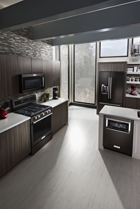 Floor, Room, Interior design, Flooring, Ceiling, Major appliance, Grey, Interior design, Home appliance, Gas stove, 